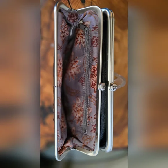 HOBO Black Floral Embossed Clutch - Picture 7 of 10